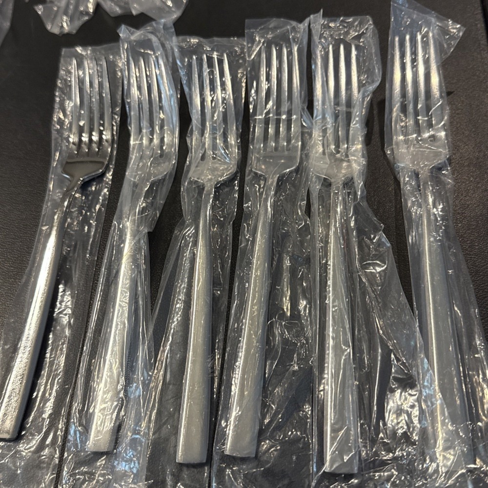 Reed & Barton Cole Dinner Fork Forks 18/10 Stainless Steel Flatware Set Of 6 NEW